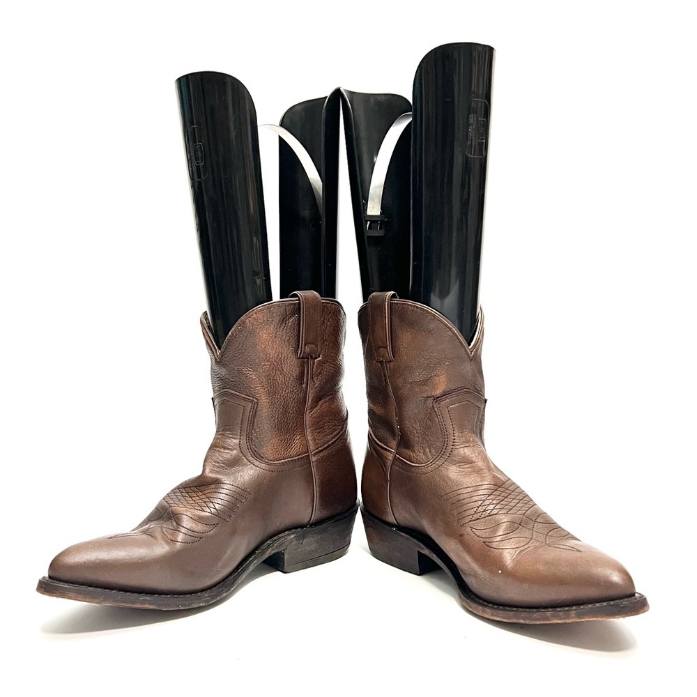 FRYE | Vintage Y2K women's brown leather western cowboy ankle booties - Picture 5 of 8